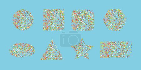 Illustration for Geometric figures with colored circles - Royalty Free Image