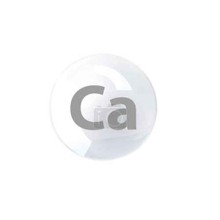 Calcium mineral pill icon. 3D vector drop mineral and vitamin supplement medical dietary complex.