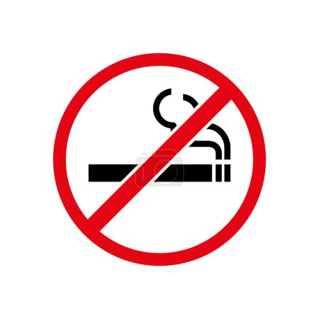 Ilustración de No se puede fumar cigarrillos. EPS 10 ilustración vectorial. - Imagen libre de derechos