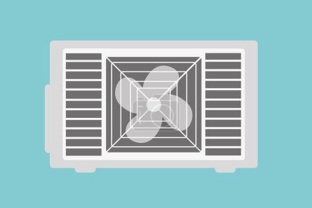 Illustration for AC vector icon. Air conditioner split temperature wall logo cooling icon - Royalty Free Image