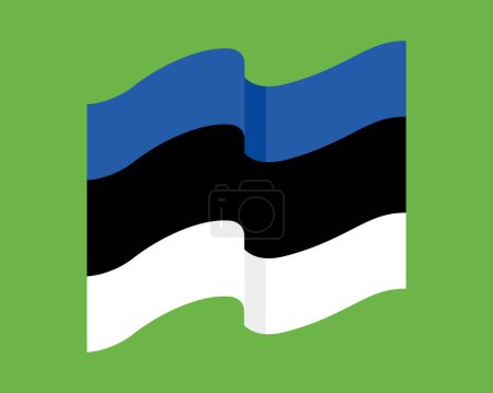 Illustration for Flag of Estonia. Flag icon. Standard color. Standard size. Digital illustration. Vector illustration. - Royalty Free Image