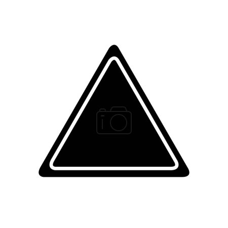 Ilustración de Icono de silueta triangular con esquinas redondeadas. Forma de triángulo. Vector. - Imagen libre de derechos
