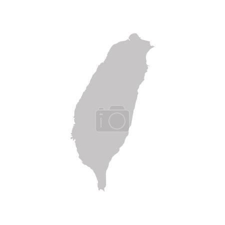 Téléchargez les illustrations : Icône de carte taïwanaise simple. Carte de Taiwan. Formosa. Vecteur. - en licence libre de droit