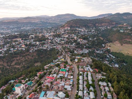 Téléchargez les photos : Vue aérienne de la ville de Gondar, Éthiopie - en image libre de droit
