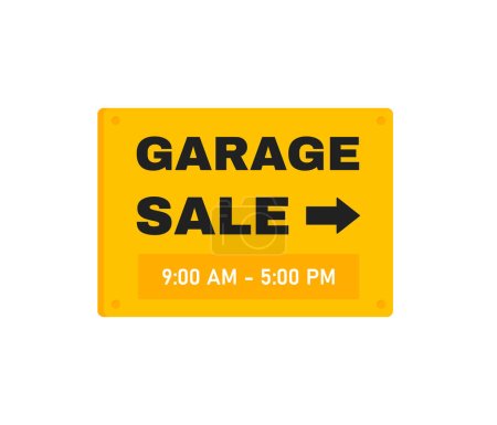 Illustration for Garage sale geometric banner design. Signs board for sale, promotion and advensering. Vector illustration. - Royalty Free Image