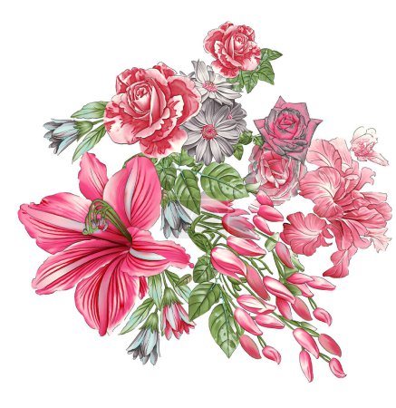 Photo for Pink shoe flower motif design - Royalty Free Image