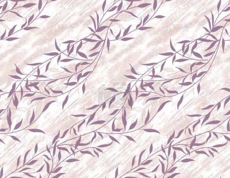 Photo for Seamless leaves pattern design on white background - Royalty Free Image
