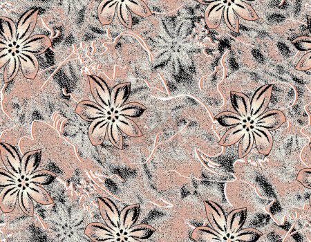 Photo for Seamless abstract floral pattern design - Royalty Free Image