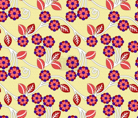 Photo for Seamless cute floral pattern design - Royalty Free Image