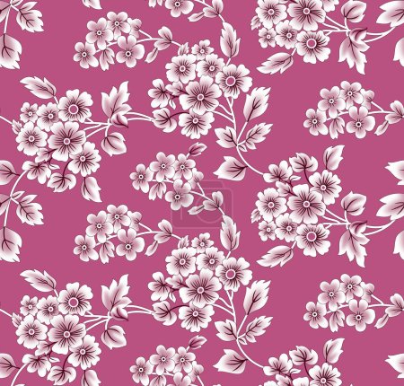 Photo for Seamless textile flower pattern design - Royalty Free Image