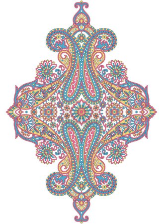 Photo for Traditional Asian paisley motif design - Royalty Free Image