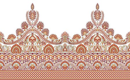 Photo for Traditional Asian border design on white background - Royalty Free Image