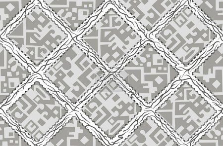 Photo for Seamless abstract tribal pattern design - Royalty Free Image