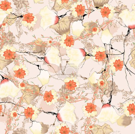 Seamless abstract floral background design