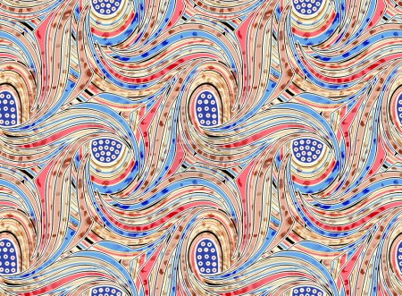 Photo for Seamless abstract swirly pattern design - Royalty Free Image