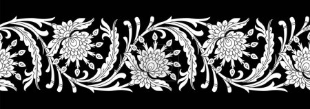 Illustration for Vector tile-able floral border design - Royalty Free Image