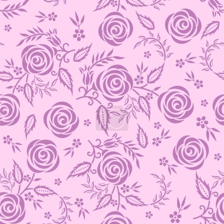 Photo for Seamless abstract rose flower pattern - Royalty Free Image