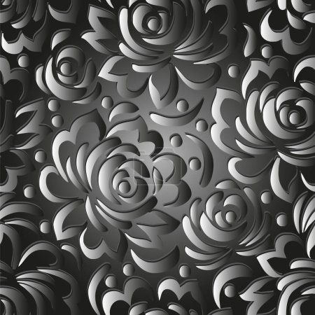 Photo for Seamless abstract rose flower wallpaper design - Royalty Free Image