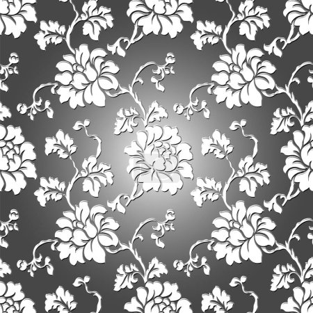 Photo for Seamless vector abstract rose flower pattern design - Royalty Free Image