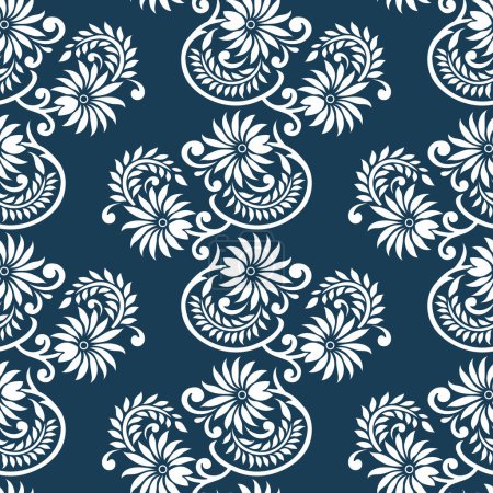 Photo for Seamless abstract flower pattern design - Royalty Free Image