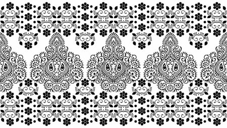Photo for Seamless traditional Asian lacy border design - Royalty Free Image
