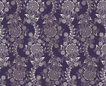 Photo for Seamless vector floral pattern design - Royalty Free Image