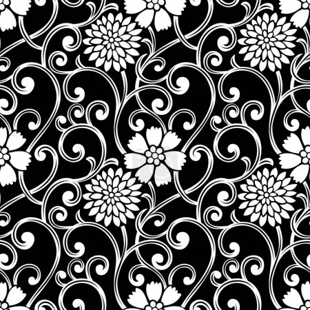 Photo for Seamless textile flower pattern design - Royalty Free Image