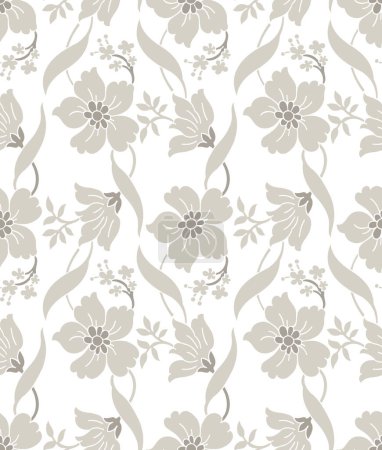 Photo for Vector floral pattern on white background - Royalty Free Image