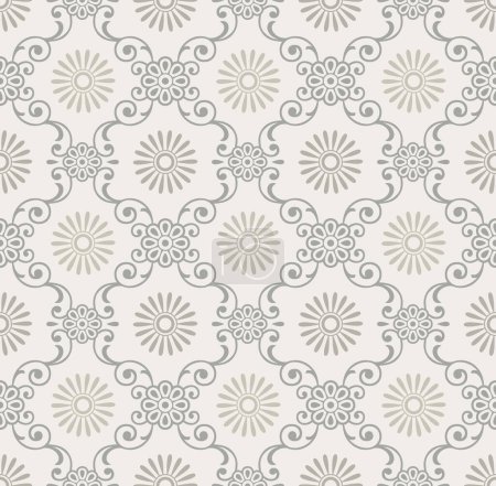 Photo for Seamless vintage floral pattern design - Royalty Free Image