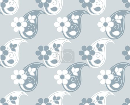 Photo for Traditional seamless Asian paisley pattern design - Royalty Free Image