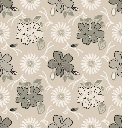 Photo for Seamless textile floral pattern design - Royalty Free Image