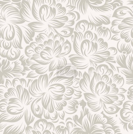 Photo for Abstract seamless vector floral wallpaper pattern design - Royalty Free Image