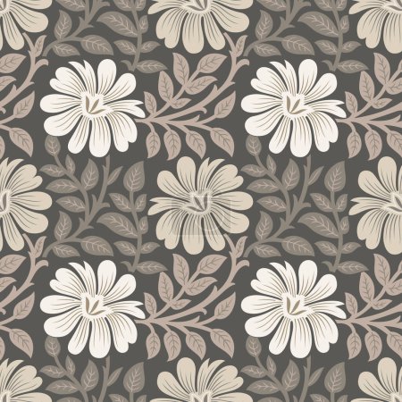 Photo for Seamless vintage floral wallpaper pattern design - Royalty Free Image