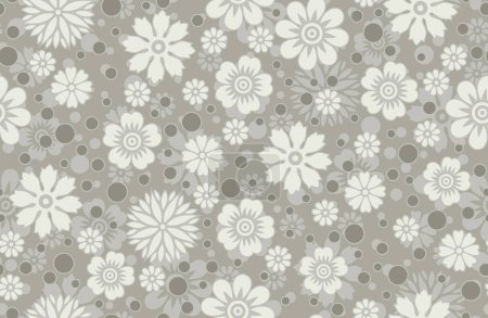 Photo for Seamless cute flower wallpaper pattern design - Royalty Free Image