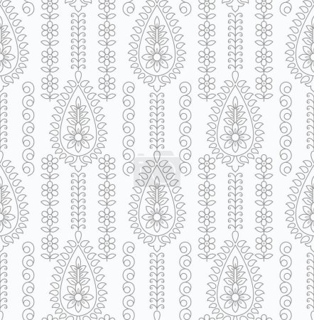 Photo for Seamless grey traditional Asian pattern design - Royalty Free Image