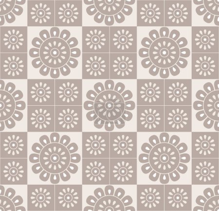 Photo for Seamless geometrical floral wallpaper pattern design - Royalty Free Image