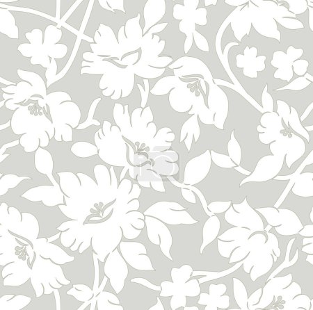 Photo for Abstract seamless vector flower wallpaper pattern - Royalty Free Image