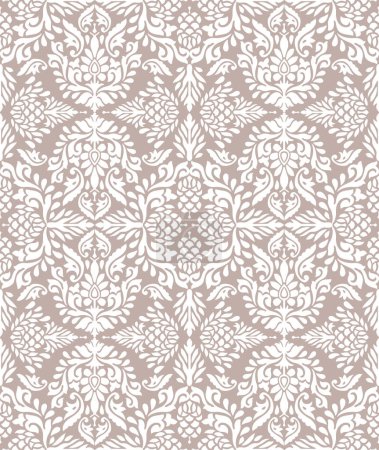 Photo for Seamless vector floral damask wallpaper design - Royalty Free Image