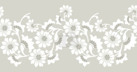 Photo for Vector seamless floral border design - Royalty Free Image