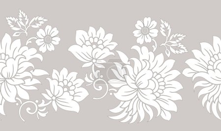 Photo for Seamless vector floral border design - Royalty Free Image