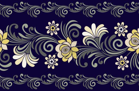 Photo for Seamless lacy vector floral border design - Royalty Free Image
