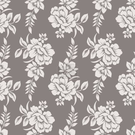 Photo for Seamless vector floral wallpaper pattern design - Royalty Free Image