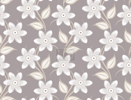 Photo for Seamless stroke flower pattern design - Royalty Free Image