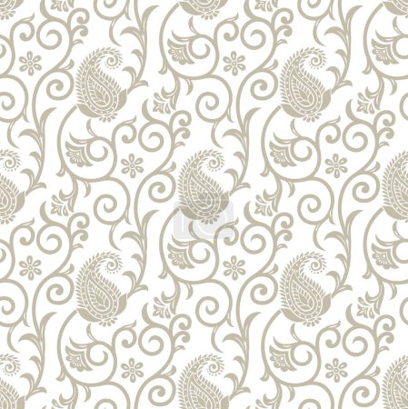 Photo for Seamless traditional Asian paisley pattern design - Royalty Free Image