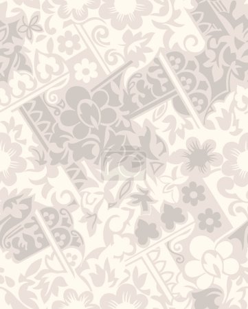Photo for Seamless tribal floral pattern design - Royalty Free Image