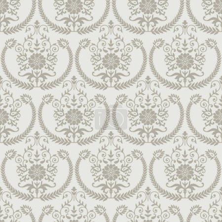 Photo for Seamless vector damask wallpaper pattern design - Royalty Free Image
