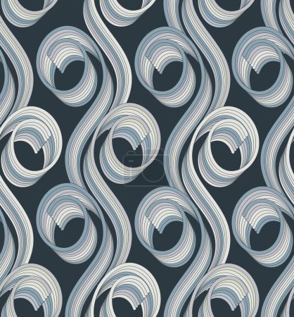 Photo for Seamless vector swirly wallpaper pattern design - Royalty Free Image
