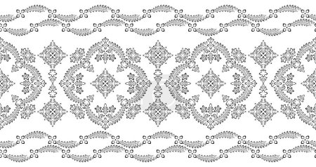 Photo for Seamless lacy vector floral border design - Royalty Free Image