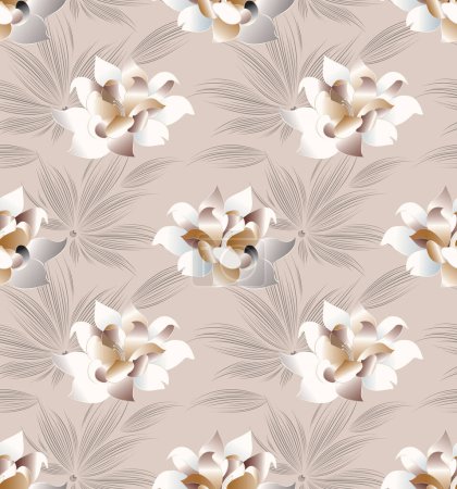 Photo for Seamless vintage flower pattern design - Royalty Free Image