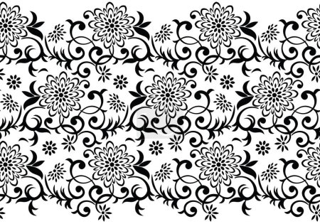 Photo for Seamless vector lacy floral border design - Royalty Free Image
